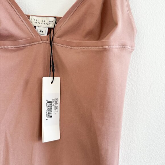 Fleur du Mal Le Stretch Micro Triangle Slip – Tan (Size XS) — NWT - Picture 4 of 5